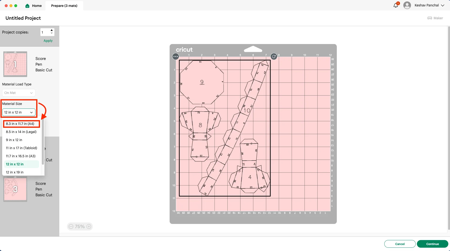 Cricut Design Space, step 13