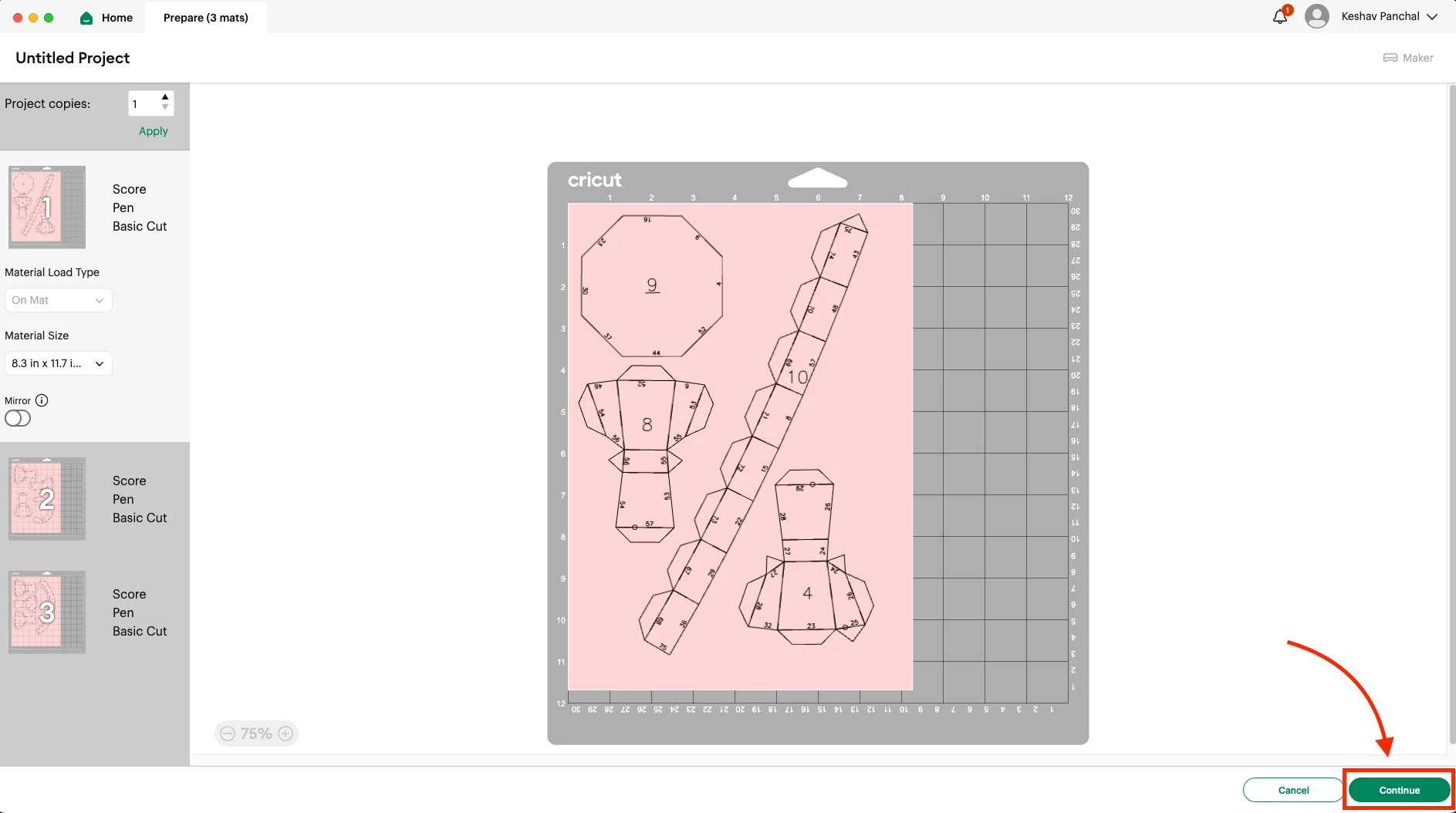Cricut Design Space, step 14