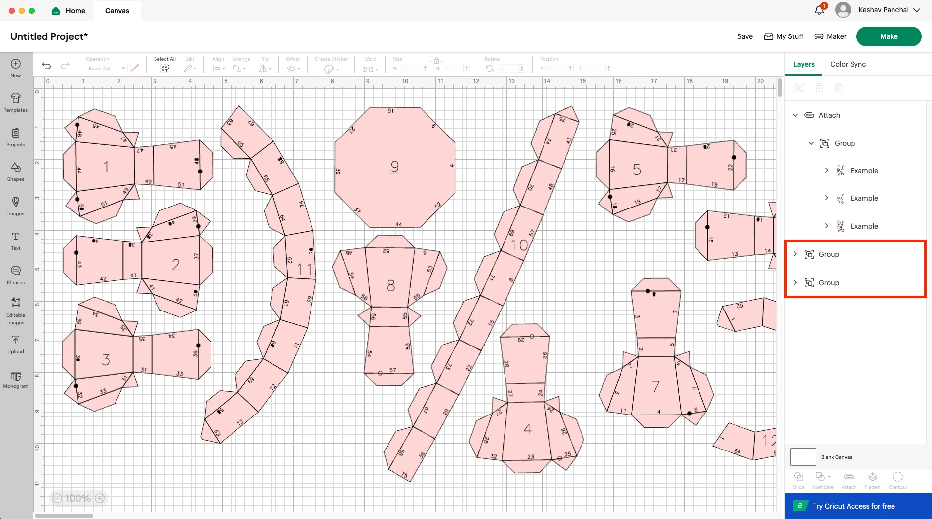 Cricut Design Space, step 11